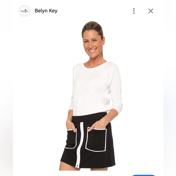 NWT Belyn Key Onyx Pocket Zip Skort - Picture 1 of 8